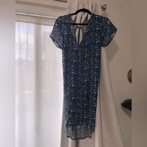 Floral tie sun dress